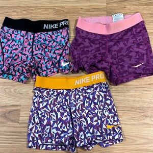 Girls nike pro shorts size s
